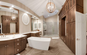 Custom Cabinets and Tub in Master Bath
