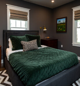 Dark painted walls
